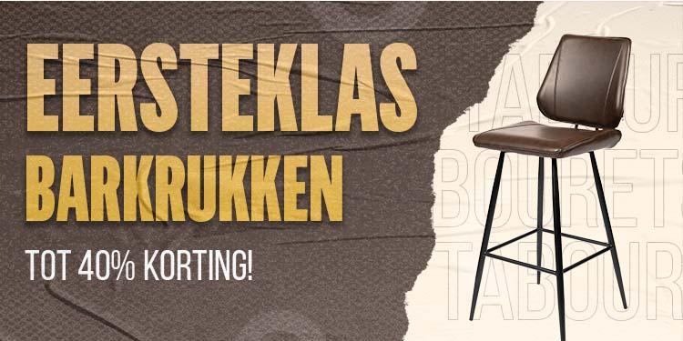 Tot 40% korting op eersteklas barkrukken!