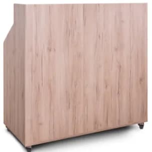 SERVANT CABINET | Light brown wooden service cabinet for lids, cutlery and accessories