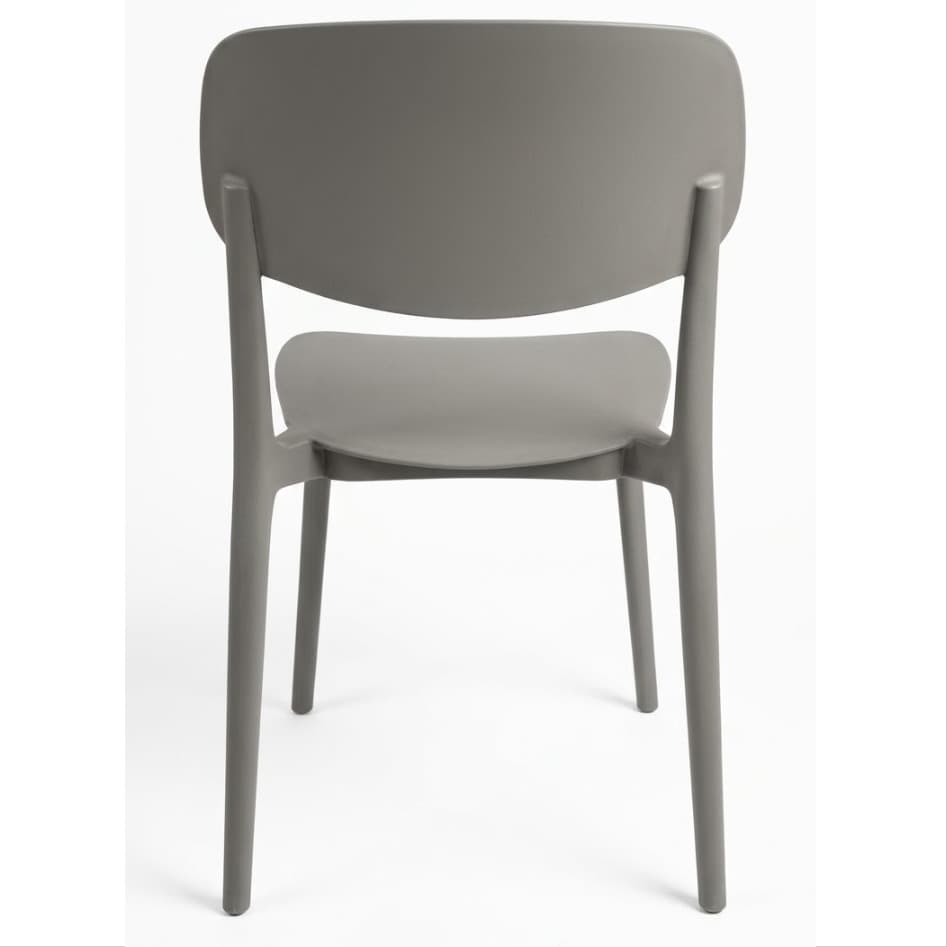 Grey Stackable Outdoor Chair with Woven Effect