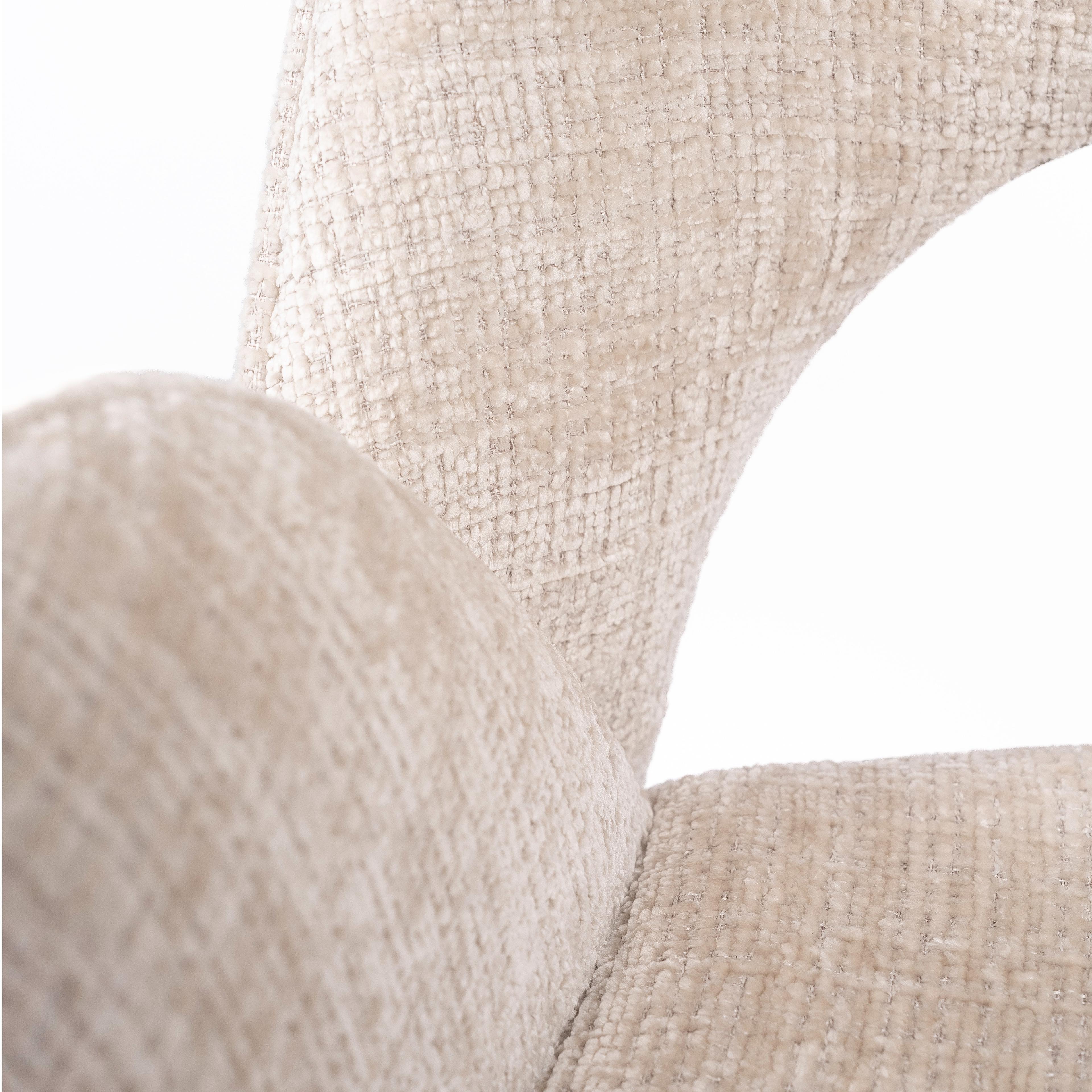 DANTE CREAM - CHAIR - FABRIC - BLACK METAL LEGS
