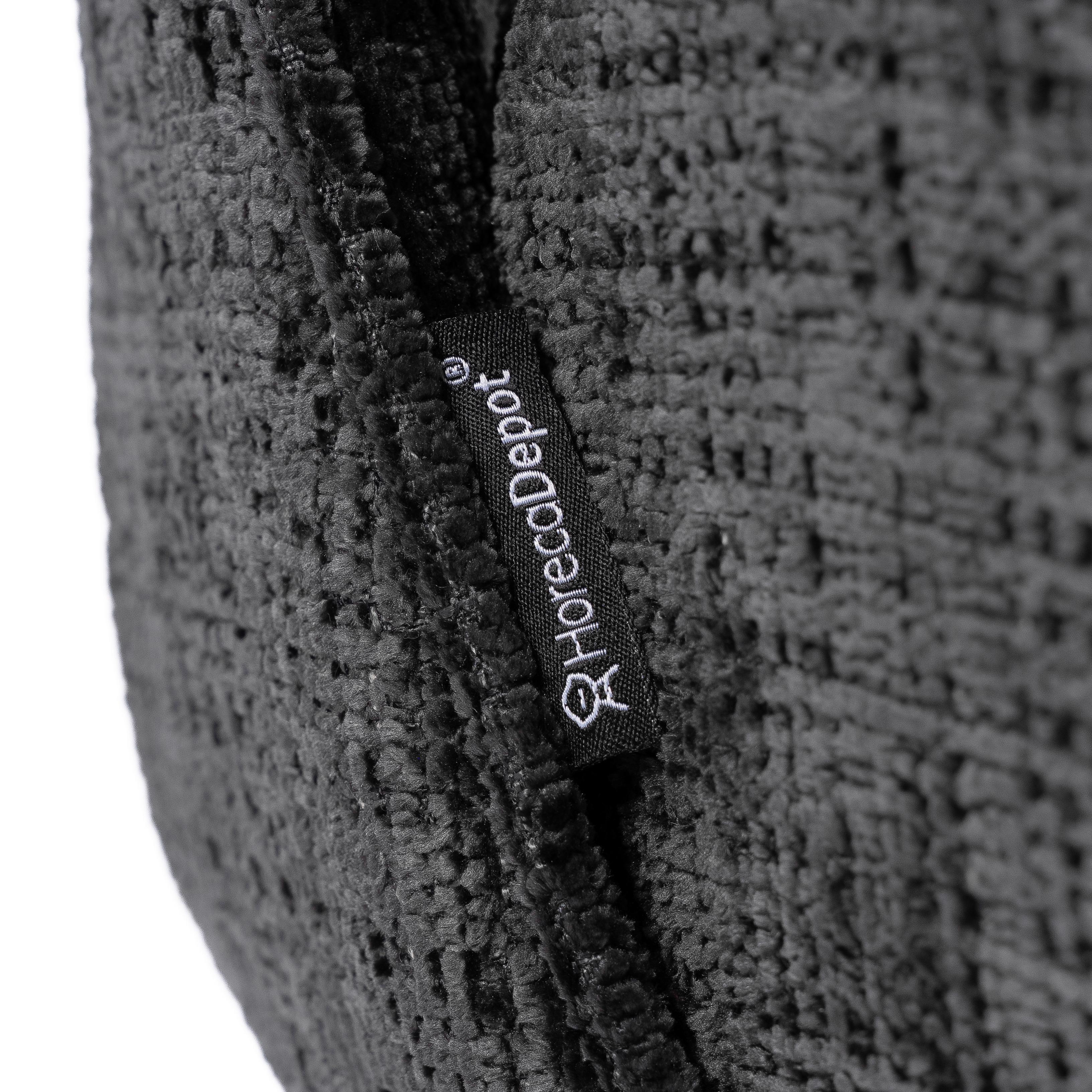 DANTE DARK GREY - CHAIR - FABRIC - BLACK METAL LEGS