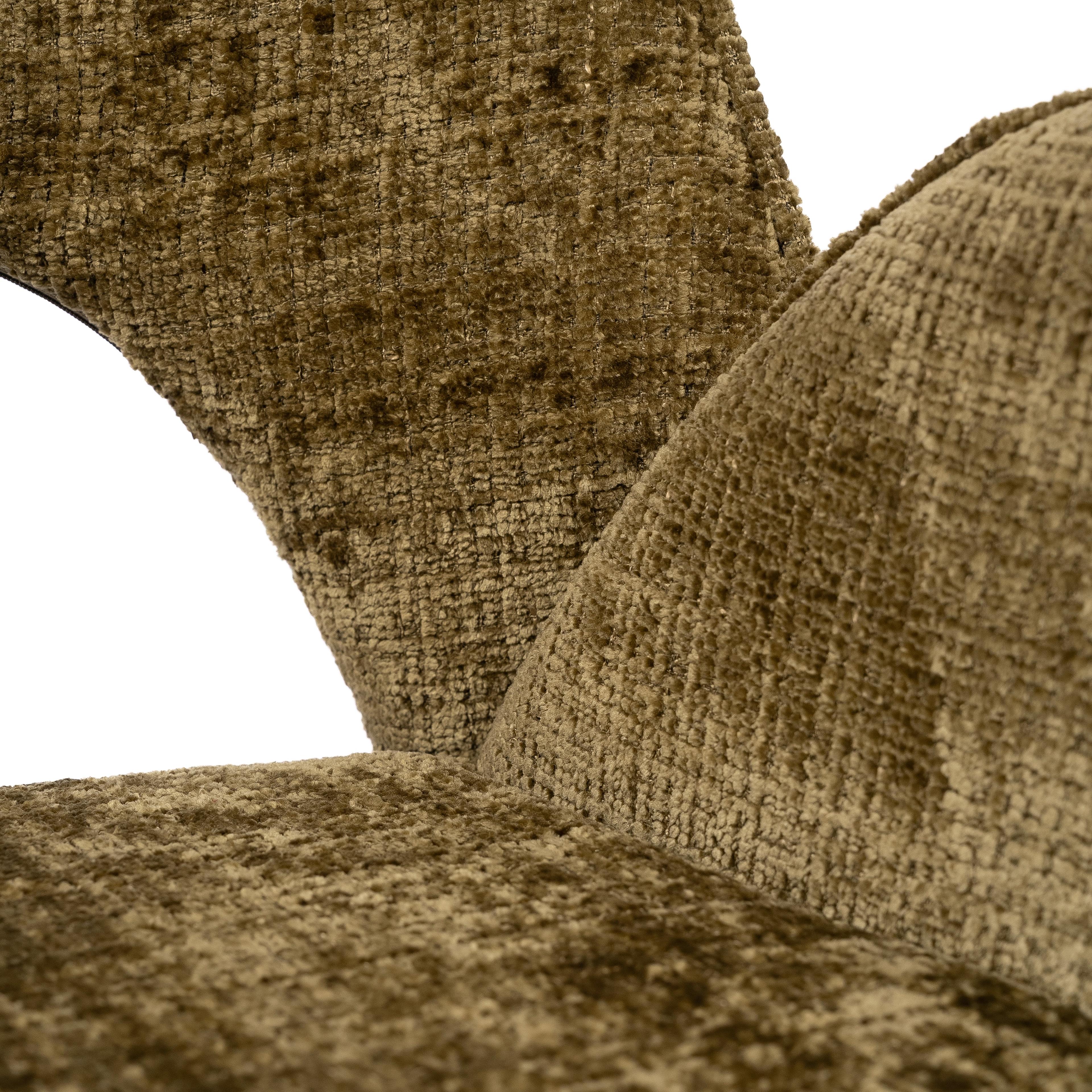 DANTE YELLOW - CHAIR - FABRIC - BLACK METAL LEGS