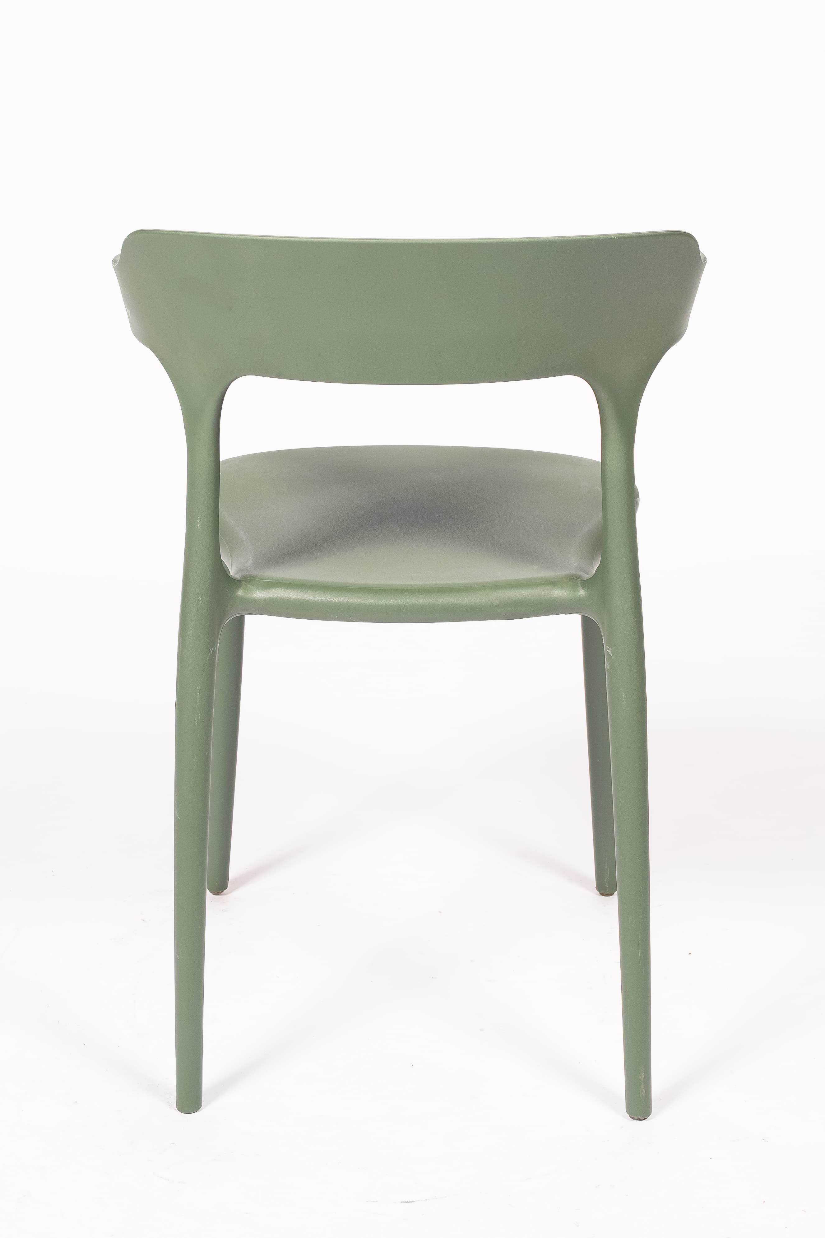 LUNA | Modern green stackable plastic chair for indoor & outdoor use – ideal for terrace, HORECA, garden and residential spaces