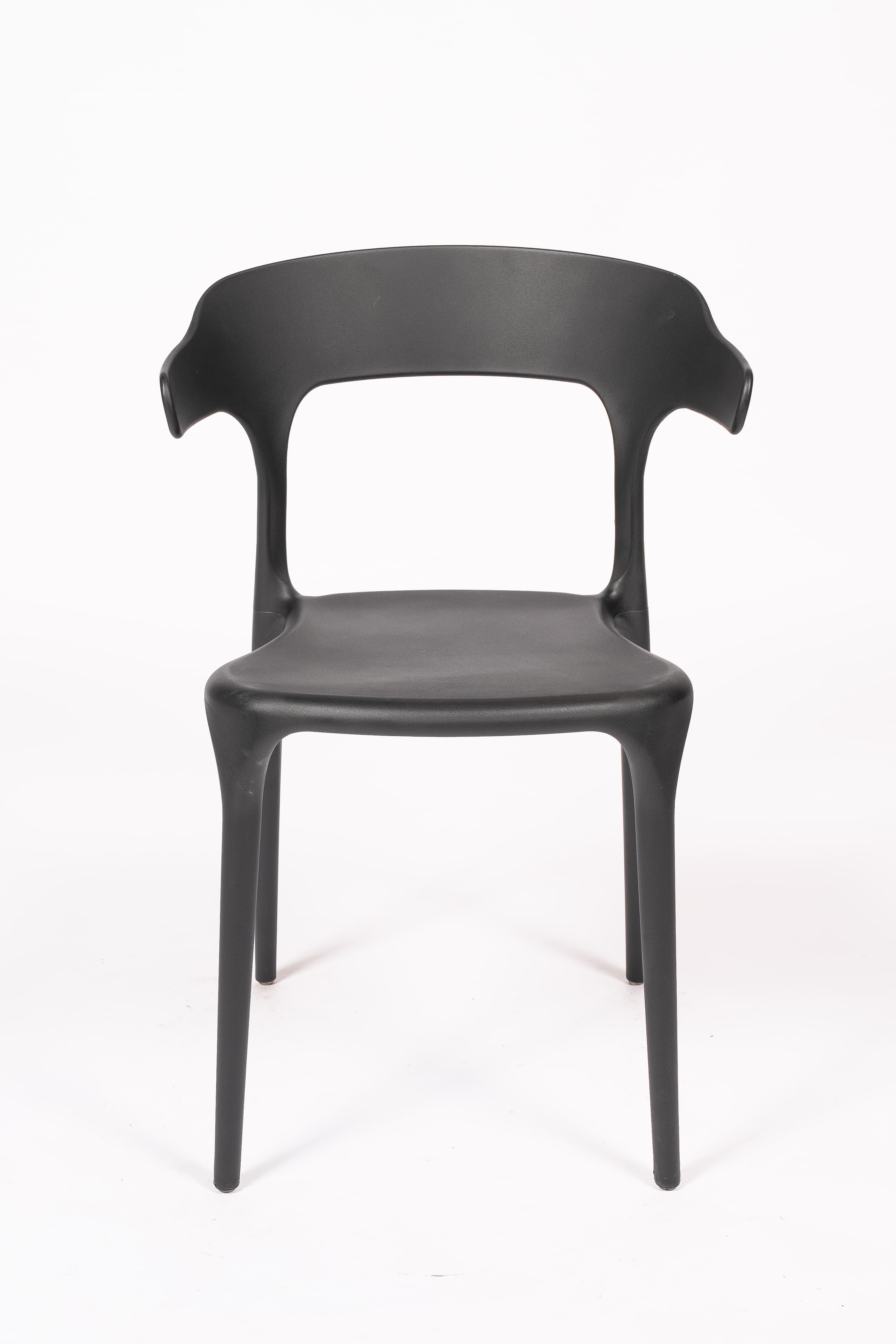 LUNA | Moderner grüner stapelbarer Kunststoffstuhl für Innen‑ & Außenbereiche – ideal für Terrasse, HORECA, Garten und Wohnbereiche