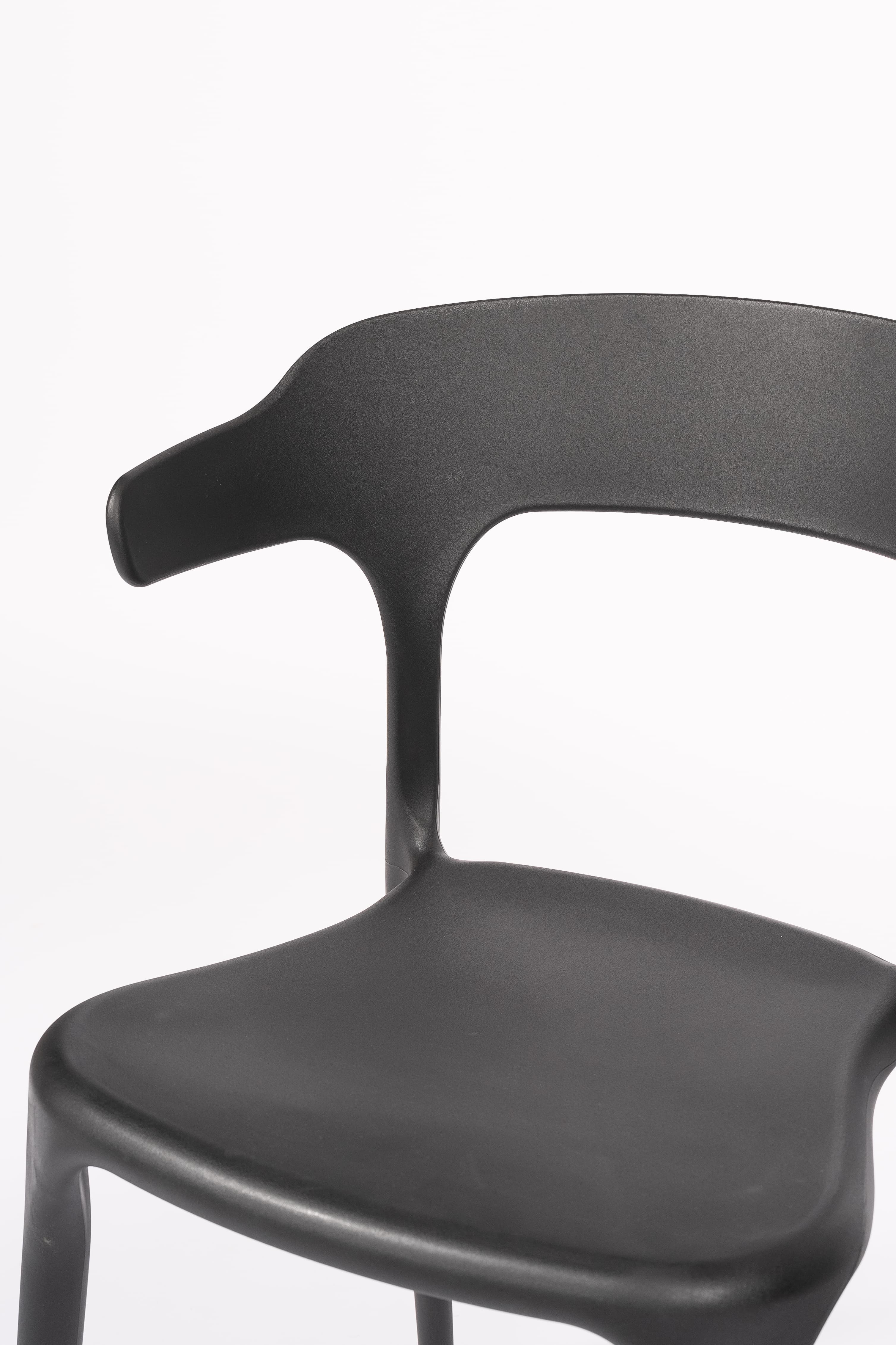 LUNA | Moderner grüner stapelbarer Kunststoffstuhl für Innen‑ & Außenbereiche – ideal für Terrasse, HORECA, Garten und Wohnbereiche