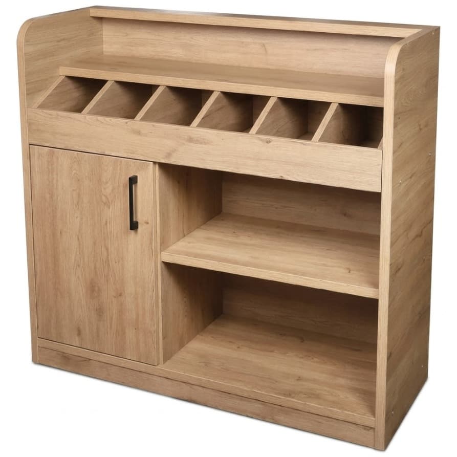 SERVANT CABINET | Light Brown Wooden Service Cabinet for Lids, Cutlery and Accessories