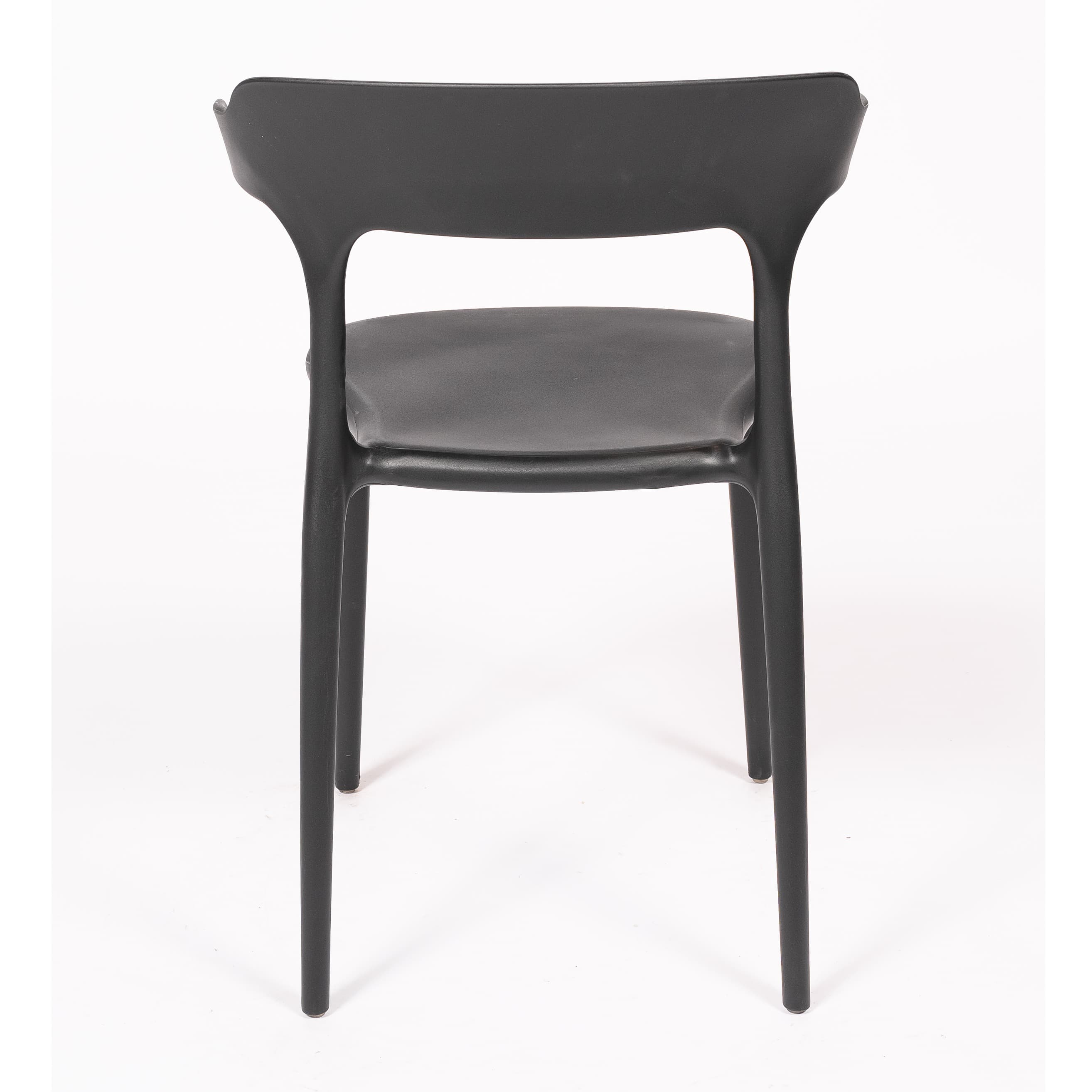 LUNA | Modern black stackable plastic chair for indoor & outdoor use – ideal for terrace, HORECA, garden and residential spaces