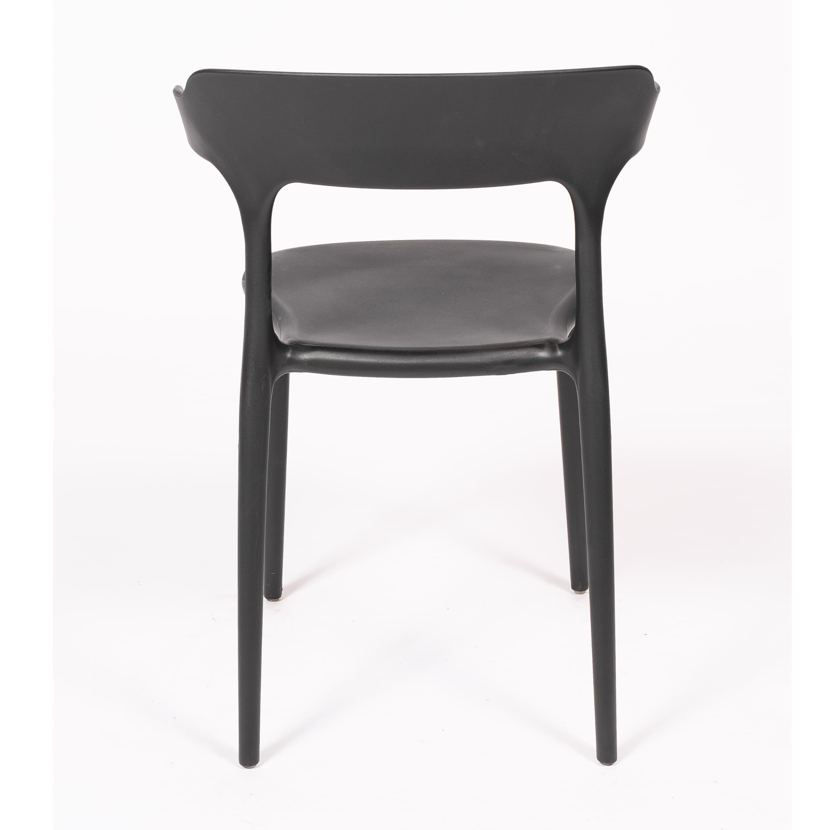 LUNA | Modern black stackable plastic chair for indoor & outdoor use – ideal for terrace, HORECA, garden and residential spaces