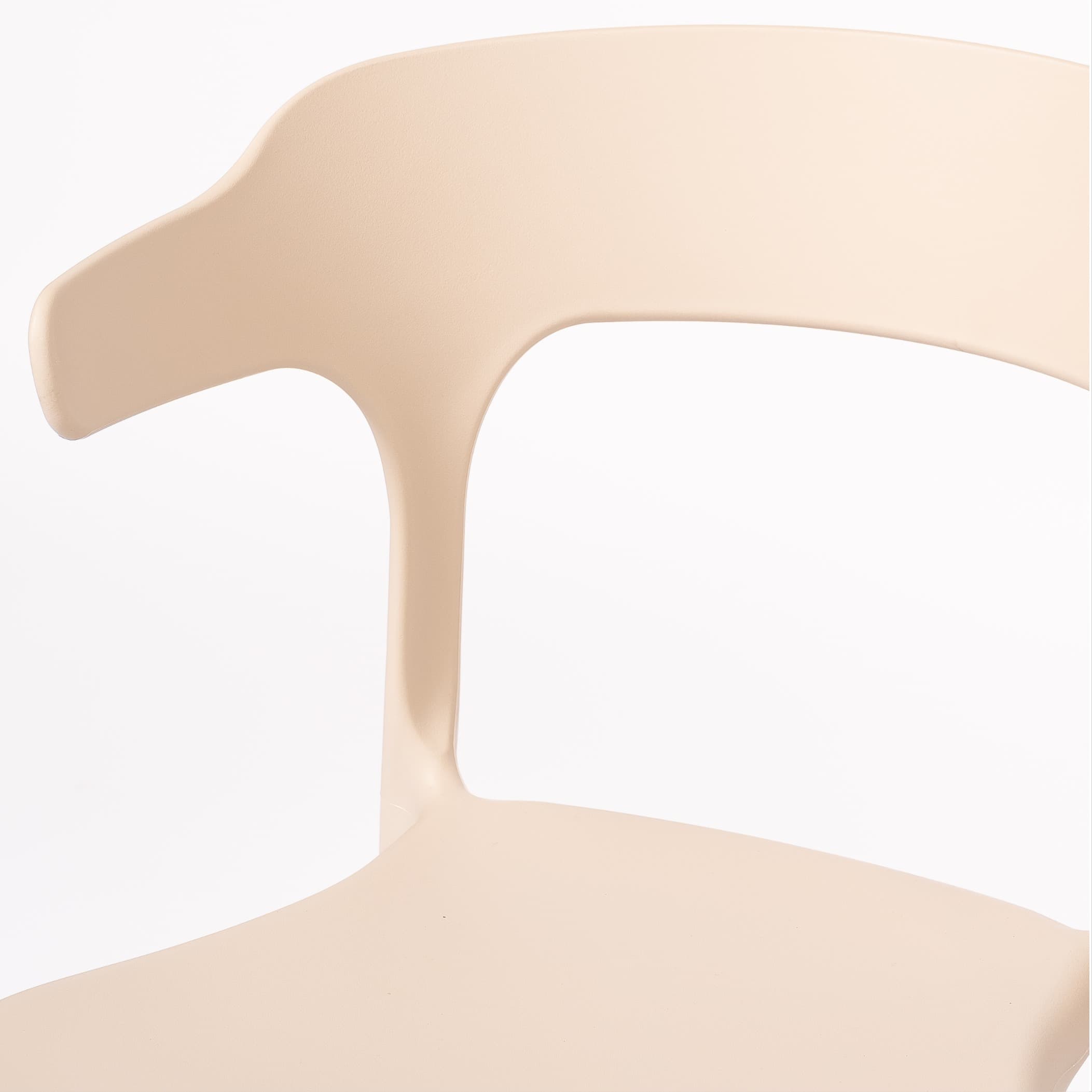 LUNA | Modern beige stackable plastic chair for indoor & outdoor use – ideal for terrace, HORECA, garden and residential spaces